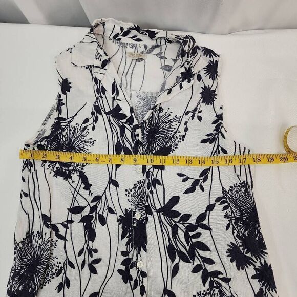 Lina Tomei Size Small 100% Linen Floral Knee-Length Shift Dress B16 Casual - Picture 4 of 6